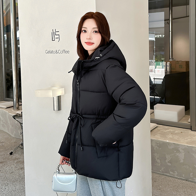 패딩 면복 여성 중형 두꺼운 허리 접기 2026 겨울 신상 미라드 퍼프 빵옷 허