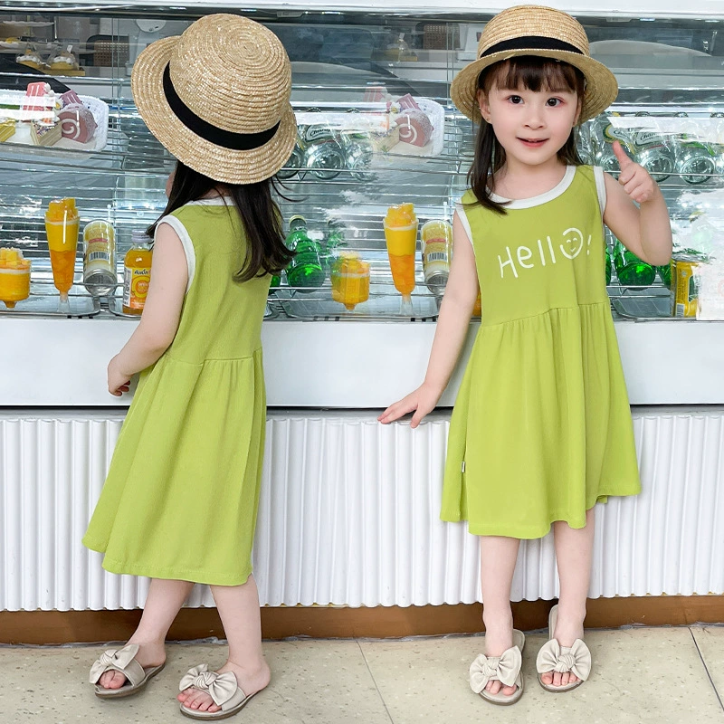 Детское платье ночная юбка Летнее платье без рукавов