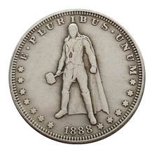 仿古工艺品美国1888摩根硬币复仇者联盟电影人物雷神铜银收藏HB03