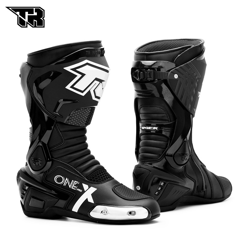 Men's High Top Motorcycle Riding Boots All-Season Breathable Anti-Slip Shock Absorption Road Shoes For Off-Road Touring And Rally_voghion.com
