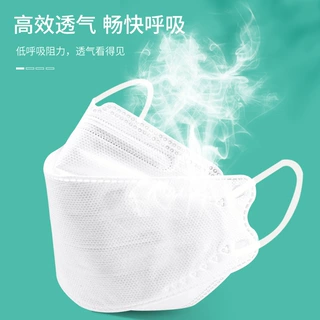 工厂定制KN95鱼形口罩黑白色支持打样印LOGO文字图案挂耳式一次性