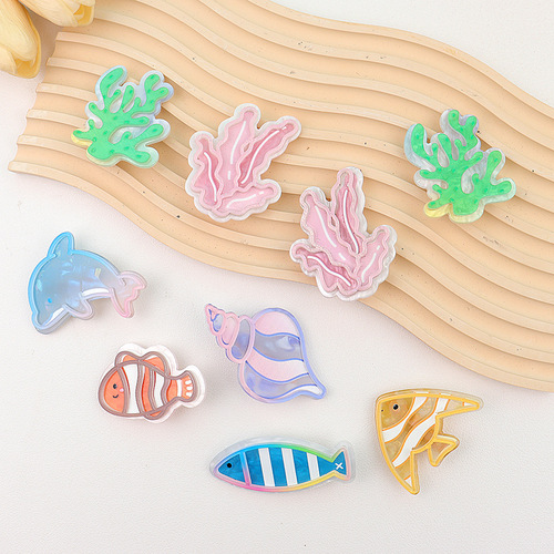 Ocean Series 2.0 Collection Student Girls Acrylic Hairpins Bangs Side Clips Headband Cards Children's Accessories