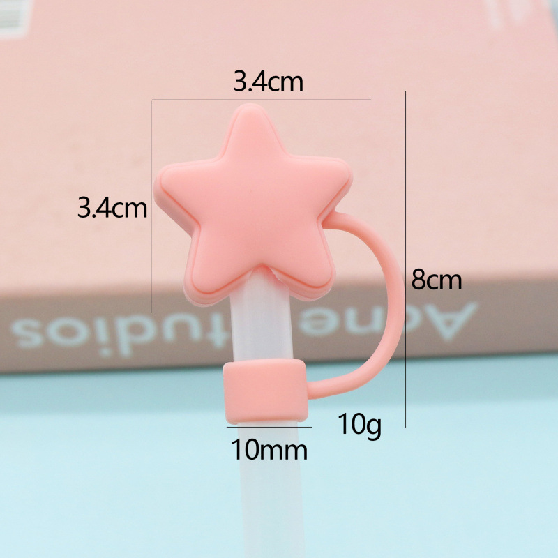 Silicona rosa estrellas 10mm