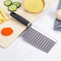 Cross-border stainless steel wave knife potato cutter household kitchen vegetable cutter Wolf tooth potato knife French fries knife tool