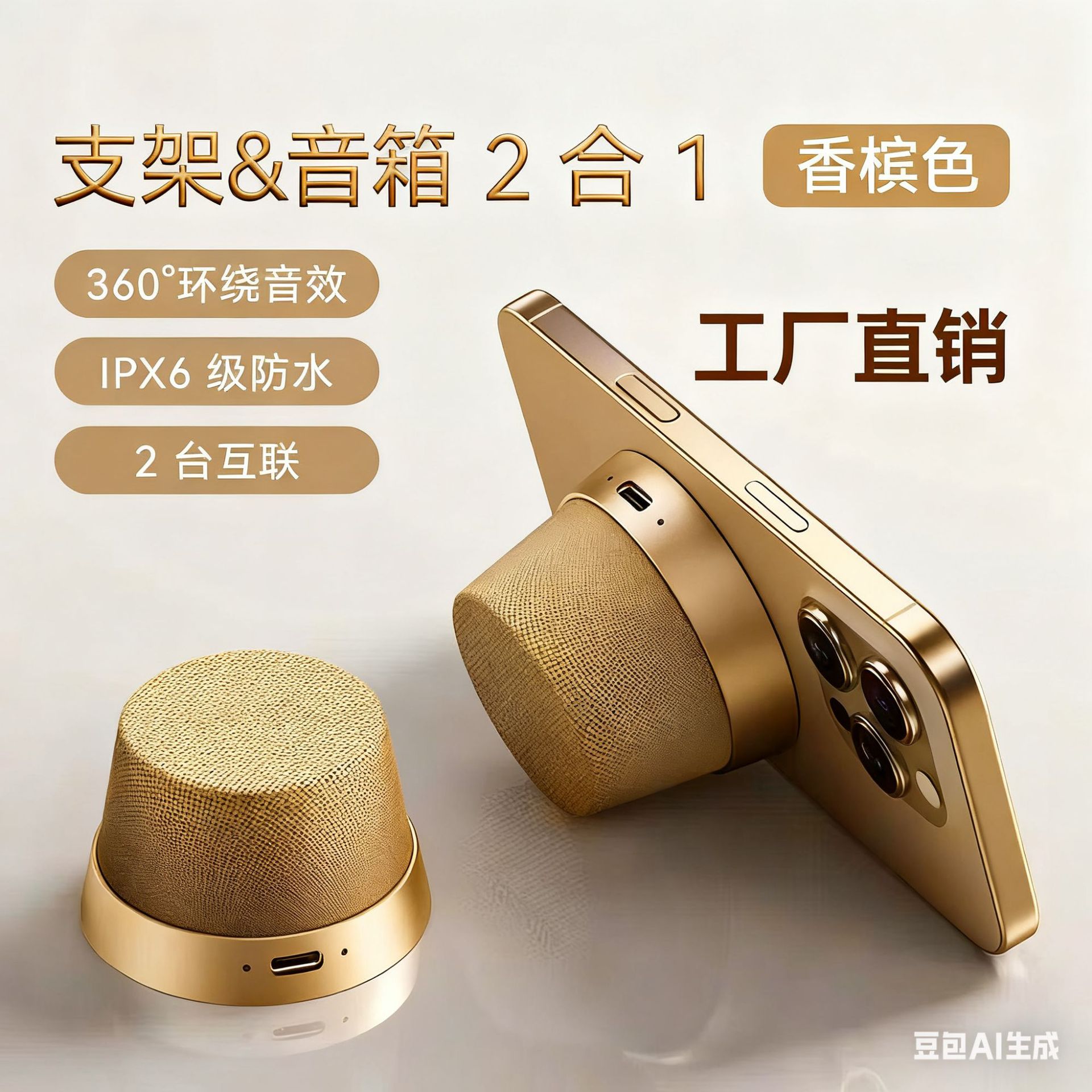 2025 transfronterizo nuevo altavoz Bluetooth de absorción portátil sonido Bluetooth impermeable mini altavoz Bluetooth pequeña al por mayor