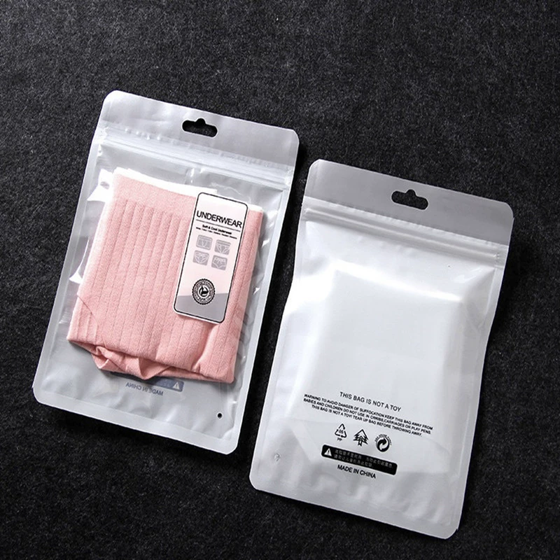 Separate Packaging Bags for Underwear, Random Color, 10–14 cm, Single Clear Zip Pouch