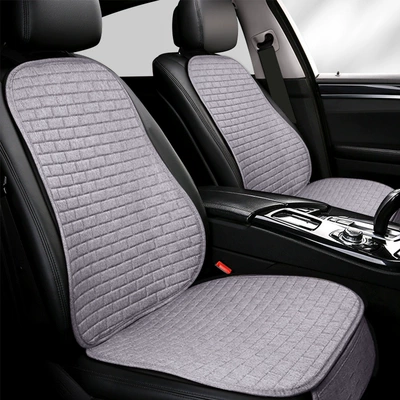 Cross-Border Exclusive Car Seat Cushion Set for All Seasons, Five-Seater Front and Rear Driver Linen Square Cushion Three-Piece Set, Complete Foreign Trade Seat
