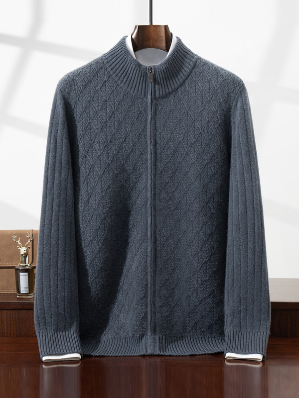 2025 Autumn/Winter Men's Trendy Loose Knit Cardigan with A-Lanah Round Neck Versatile Youth Fashion Jacket 2025 Autumn/Winter Men's Trendy Loose Knit Cardigan with A-Lanah Round Neck Versatile Youth Fashion Jacket