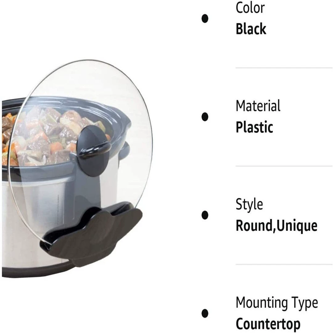 Кастрюля Crock-Pot 7-Quart медленного приготовления крышки для хранения, держатель, настройка полки