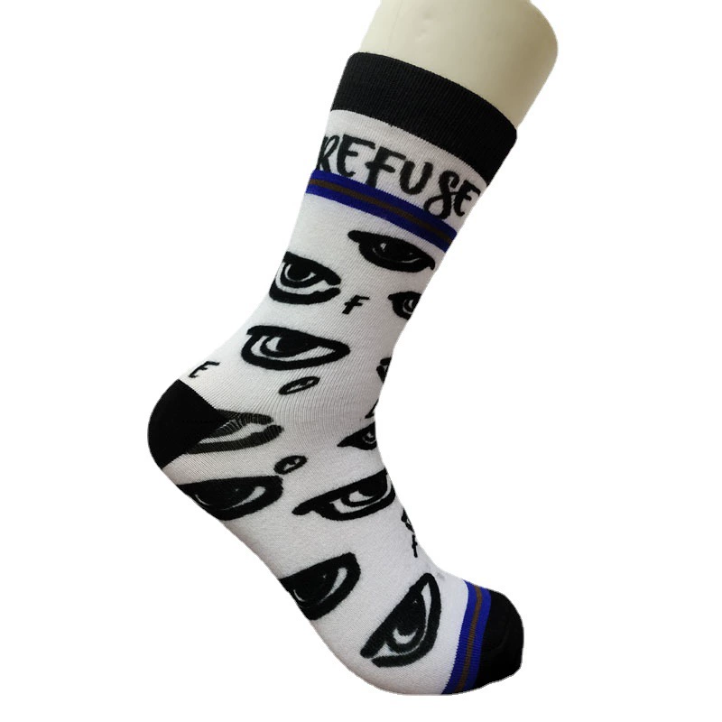 Европейские и американские модные носки с принтом, женские носки-трубки, Европейский и американский стиль, академический стиль, женские и мужские модные носки в стиле хип-хоп, спортивные носки