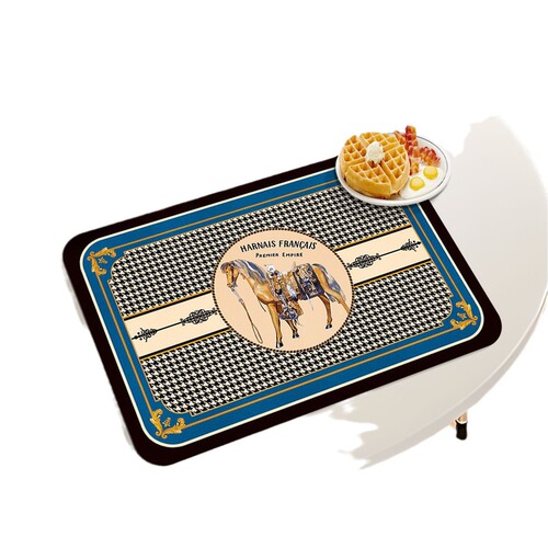 Retro style Roman placemats waterproof and oil-proof no-wash table mats Western food mats coasters bowl mats coffee table mats desk mats