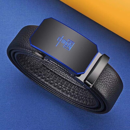 Summer business genuine leather belt, personalized alloy automatic buckle patent leather belt, casual and versatile men's belt wholesale