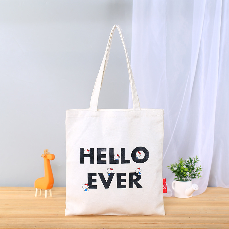 厂家供应猫咪学生手提帆布袋彩印服装购物棉布袋LOGO批发
