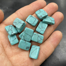 平价玉器 DIY饰品配件优化仿松石方形珠子 绿松石小方块珠子散批