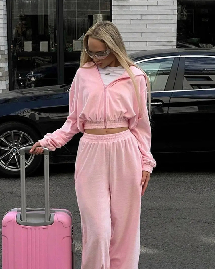 469g Weight Long Sleeve Sleeve Length Cotton Blend Fabric Type Pant Co-ord Set Sets Type 2 Pieces Set Quantity Casual, Daily, Street Occasion Hooded Neckline Loose Fit Type Solid Color Pattern Spring, Autumn Season Women's Gender Simple Style Style Casual Daily Street Women's Simple Style Solid Color Cotton Blend Pant Co-ord Set Pants Sets 8