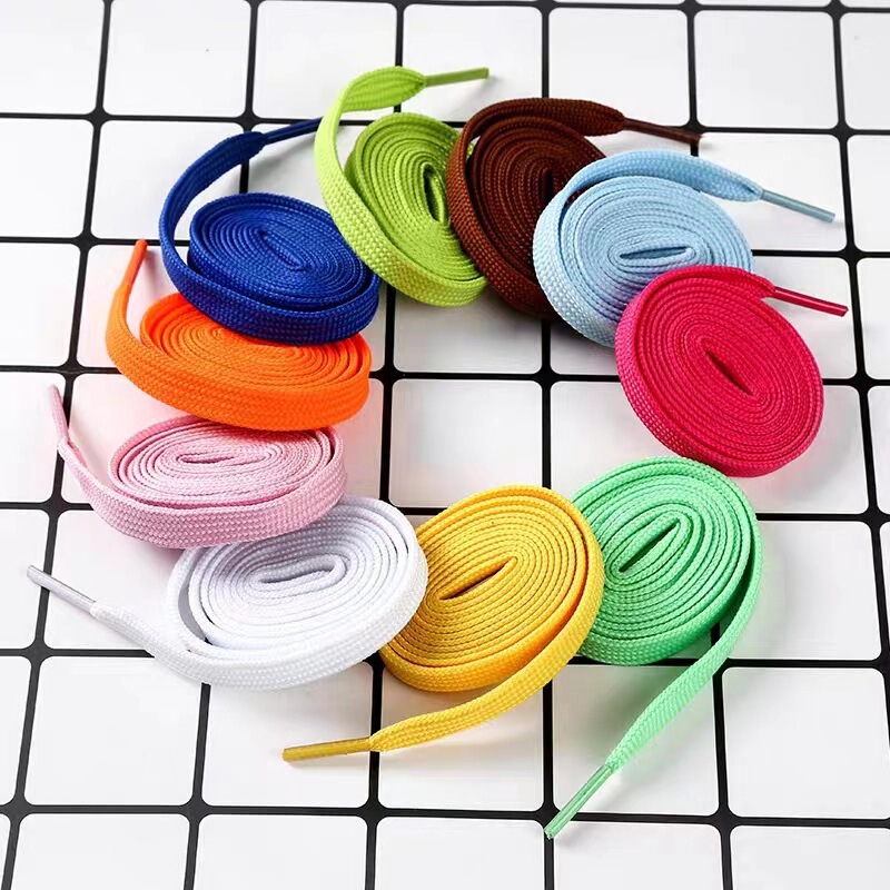 1cm Wide Double-Layer Shoelaces Wholesale for Sneakers, Canvas Basketball Shoes, Pink, Black, Gray, and White Rope, a Pair of Trendy Sports Shoes 1cm Wide Double-Layer Shoelaces Wholesale for Sneakers, Canvas Basketball Shoes, Pink, Black, Gray, and White Rope, a Pair of Trendy Sports Shoes