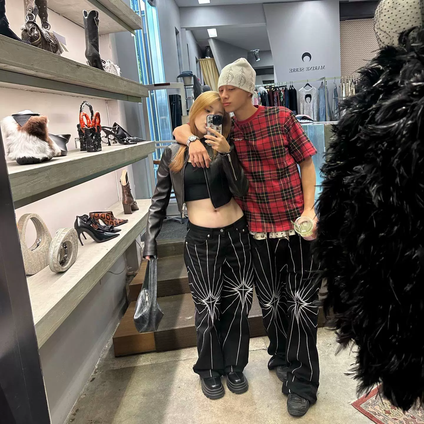 THUG CLUB Американский уличный паутина вышитые прямые джинсы мужские приливы свободные Park Zai Fan те же брюки