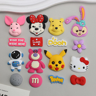 Mars Astronaut Moon Soft Rubber Cartoon Rubber Strawberry Bear M Bean diy Cream Phone Case Refrigerator Sticker Storage Box