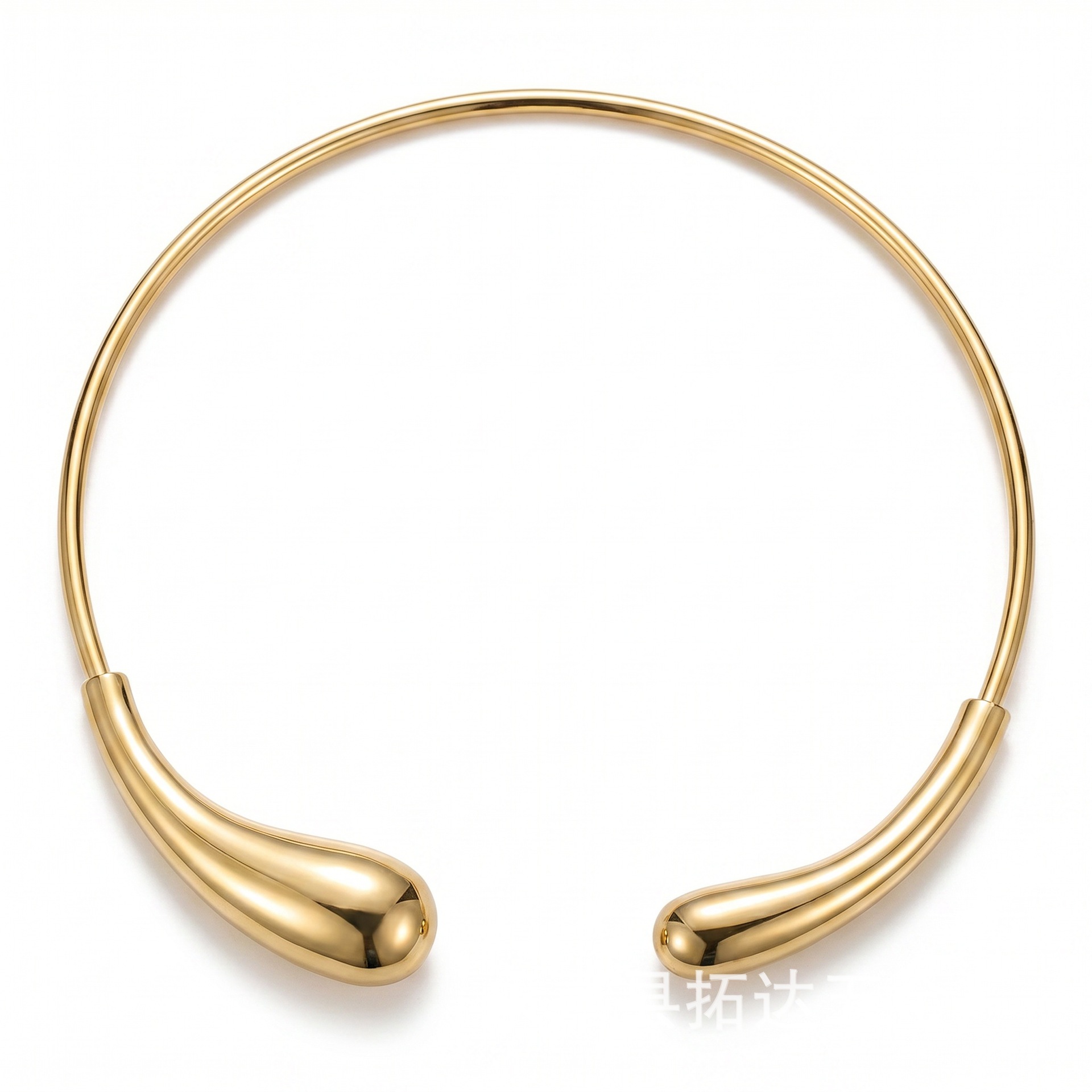 Fábrica directa transfronteriza Europa y América de moda tamaño de collar de gota de agua exagerado personalidad arco collar collar de cobre