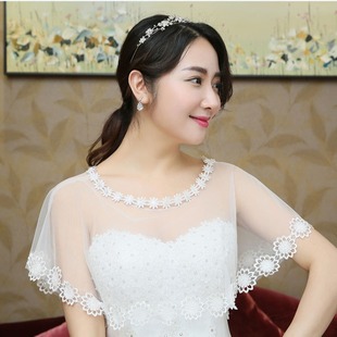 2019 Bride's Shawl Lace Yarn Shawl Bridesmaid Cheongsam Outer Shoulder Jacket White Women's Jewelry Accessories