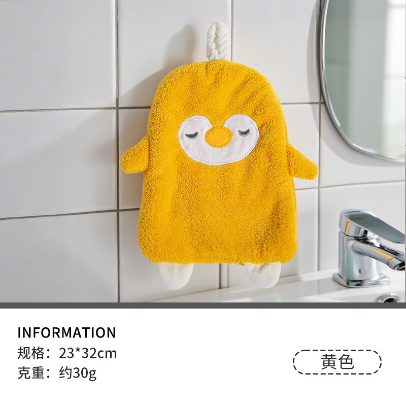 Coral polar toalla de mano creativa colgando toalla de mano Linda toalla absorbente toalla de mano engrosada toalla de mano del hogar al por mayor