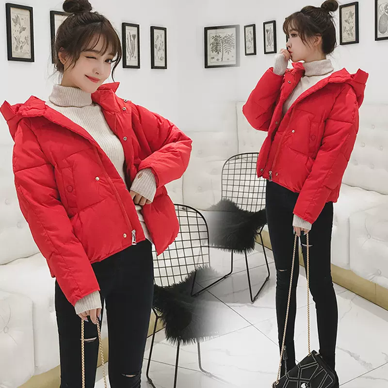 棉衣女短款2025年新款冬季韩版宽松羽绒棉服加厚小个子面包服外套