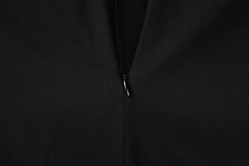 Women Clothing Winter Solid Color Slim Zipper Long Sleeve Jumpsuit