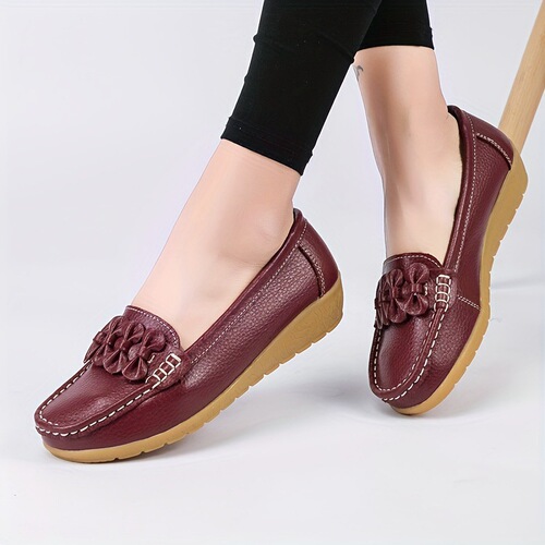 Stylish Women's Comfort Shoes with Soft Bow Decoration and Round Toe