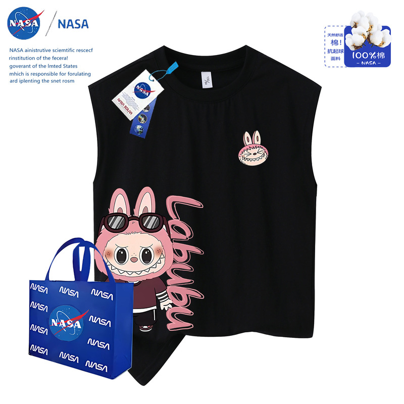 NASA 2025年夏ホットトレンド Labubu ラブブ 万能トレンド 学生バージョン ボーイズベストトップ|undefined