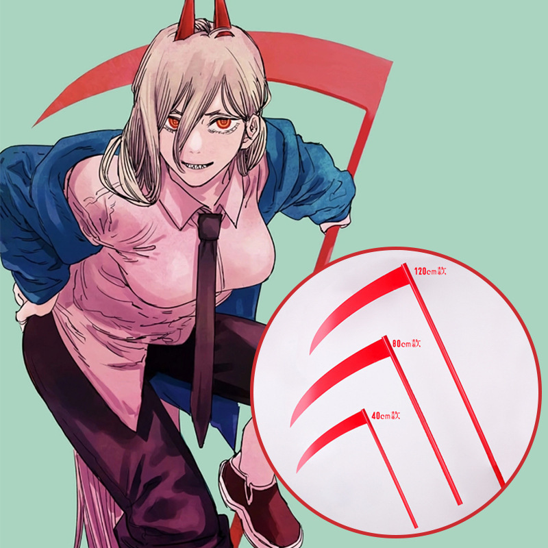Master Shengda Chainsaw Man Pawa Sickle cosplay Weapon Power Red Death Knife Chain Saw Man Accessories