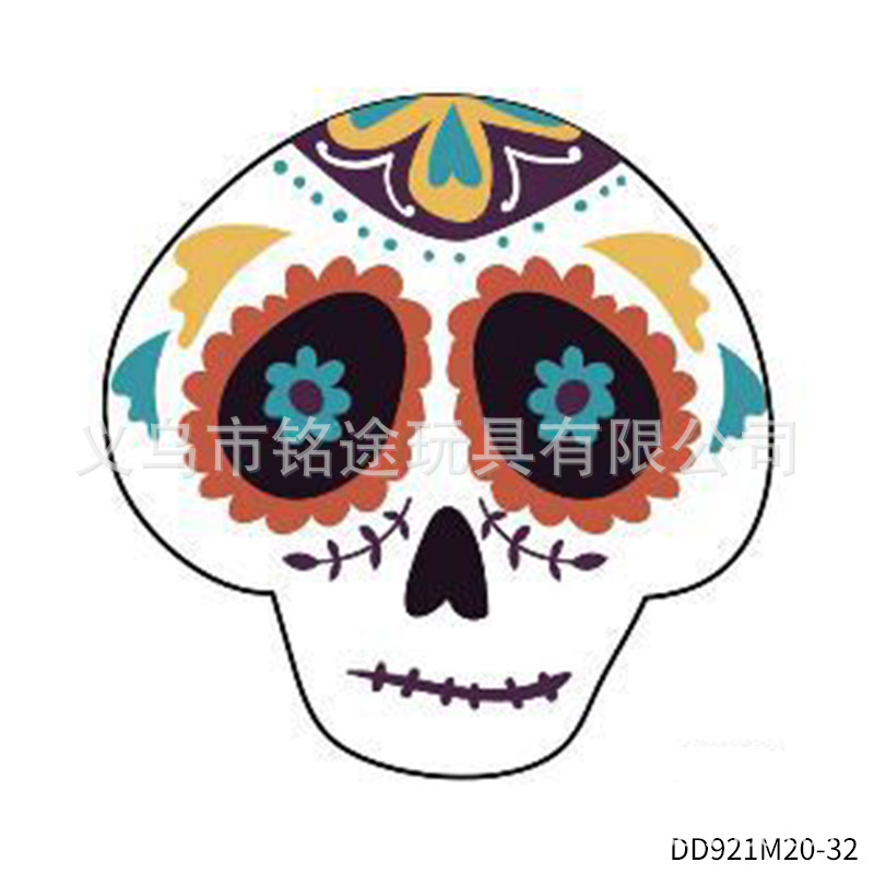 Suministros de fiesta de carnaval mexicano Día de los muertos Pegatinas de fiesta divertida para niños Accesorios de fotografía mexicana