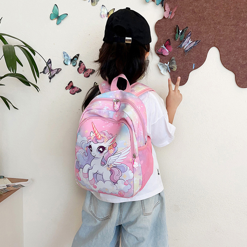 Kindergarten niña mochila escolar de 3 a 5 años mochila niña linda dibujos animados princesa mochila para niños unicornio transfronterizo