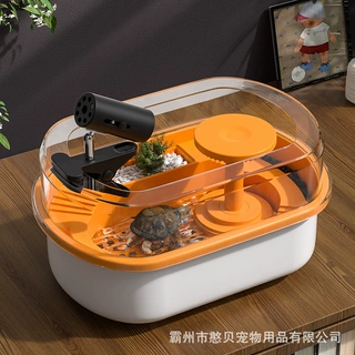 乌龟缸生态缸龟缸巴西水龟养殖箱专用缸带晒背灯饲养箱爬宠用品