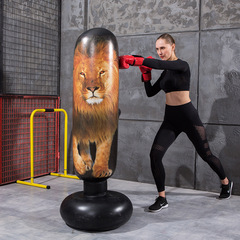 Manufacturer sells inflatable hitting column, boxing column, fitness children's PVC thickened tumbler three-dimensional cathartic sandbag
