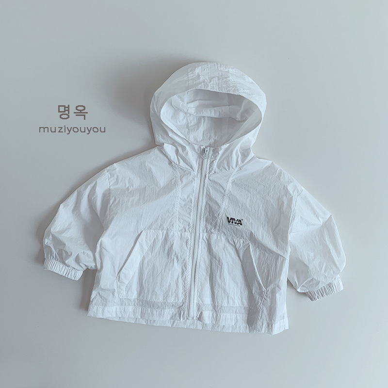 Ropa para niños Ropa de protección solar para niños y niñas 2025 verano rebeca delgada coreana para niños Camisa de aire acondicionado transpirable para bebés Ropa de piel