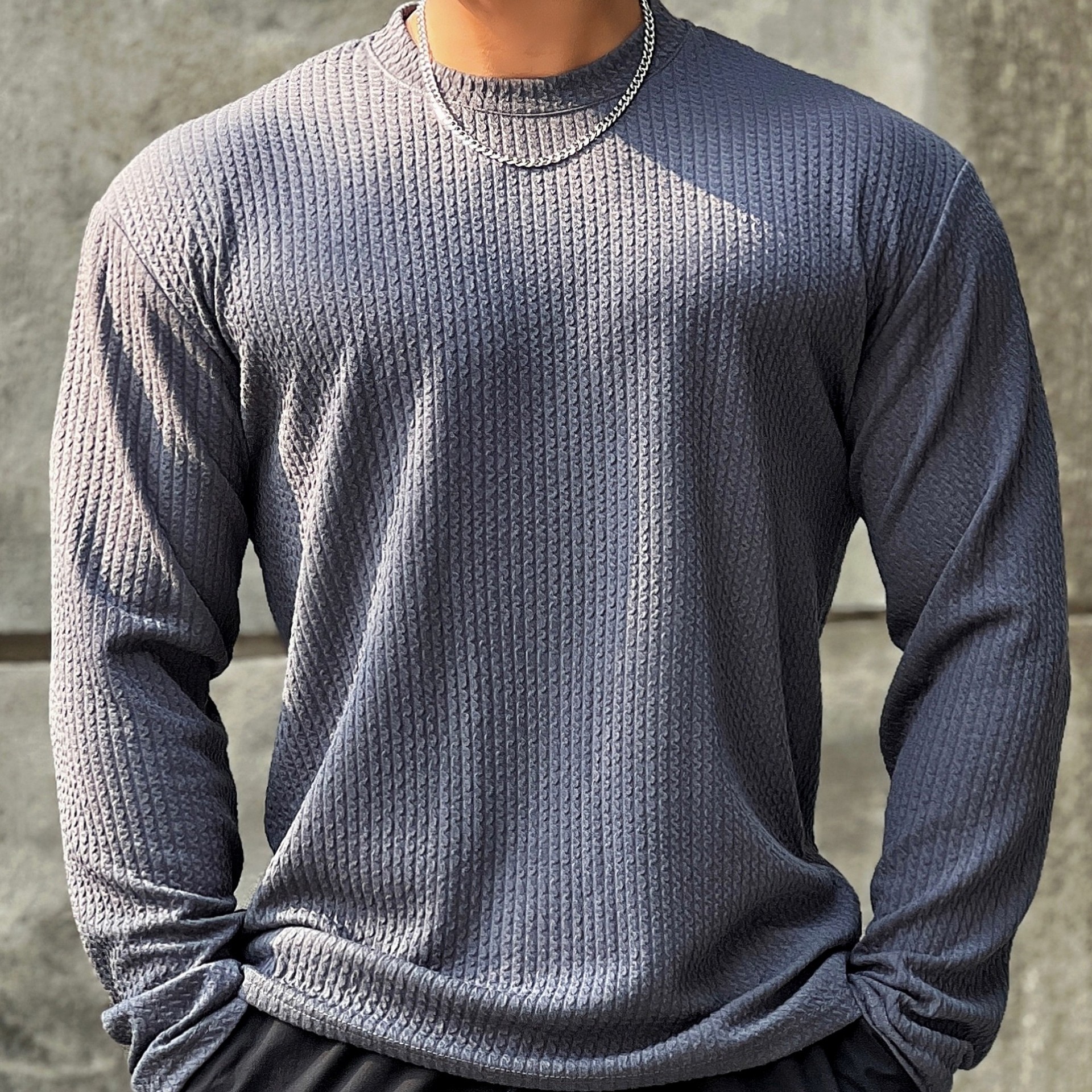 Men's Long Sleeve Workout Shirt Casual Gym Tee American Style Loose Fit Breathable Athletic Top for Basketball Running And Training_viptrois.com