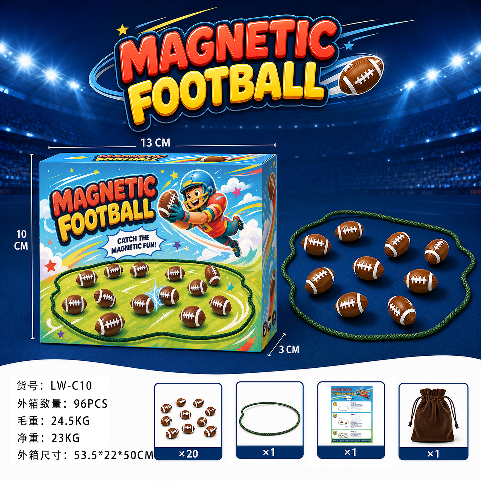 Cross-border Magnetic Effect Chess Children's Leisure Game Interactive...