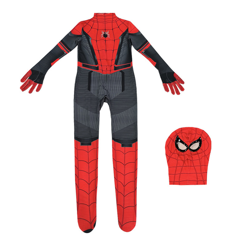スチールスパイダーマンレオタードcos服远征子供アニメアダルト男性ハロウィーンコスプレ衣装|undefined