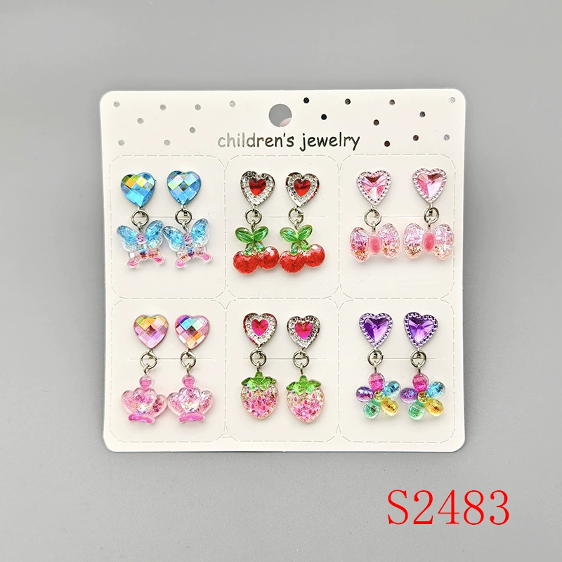 Кукольные серьги для принцессы, заушные клипсы, без pierced ears