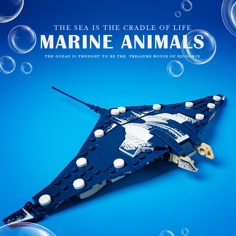 海洋生物動物ロブスターサメカニクジラ子供知育互換レゴ積み木子供玩具|undefined