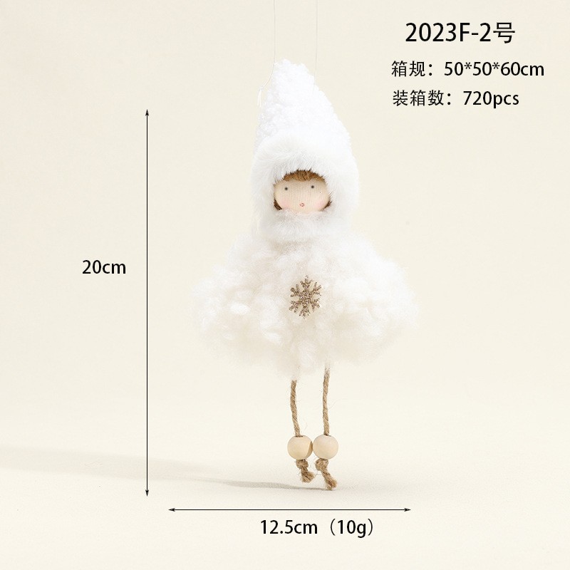 Ventas transfronterizas en caliente nuevos ángeles muñecas de peluche ángeles pequeños colgantes de Navidad decoraciones de árbol de Navidad niña