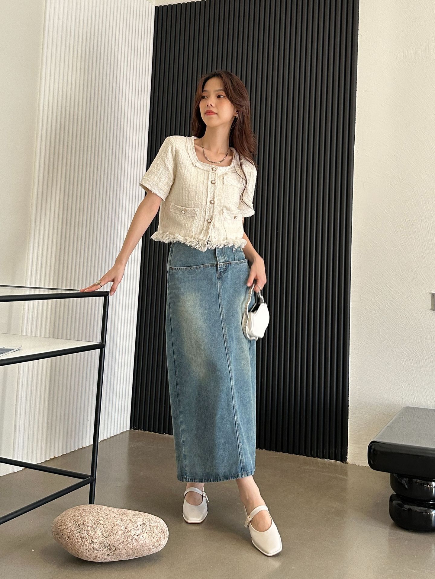 2024 frühling und Herbst Neue frauen Mary Jane Schuhe Eine linie mit Schnalle Quadratischen Kopf Flachen Boden Ballett Einzigen schuh_voghion.com