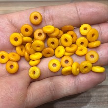 黄色牛骨隔片隔珠配饰DIY手链项链挂件饰品支持一件代发批发散珠