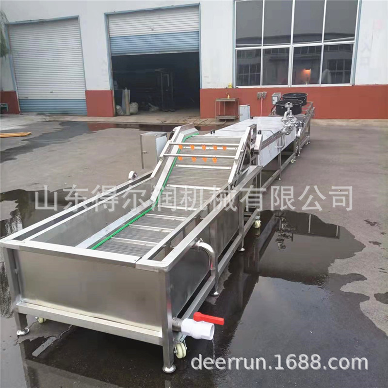 根茎类蔬菜清洗加工流水线 全自动洗菜机 食品级304不锈钢材质