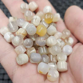 樱花玛瑙桶珠玉石散珠玉髓路路通手链项链饰品配件手工珠子批发