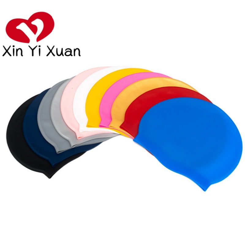 Swimming Cap Silicone Manufacturer Specializes in Wading Sports Swimming Supplies Snorkeling Equipment 65g Adult Pure Color Flat Cap