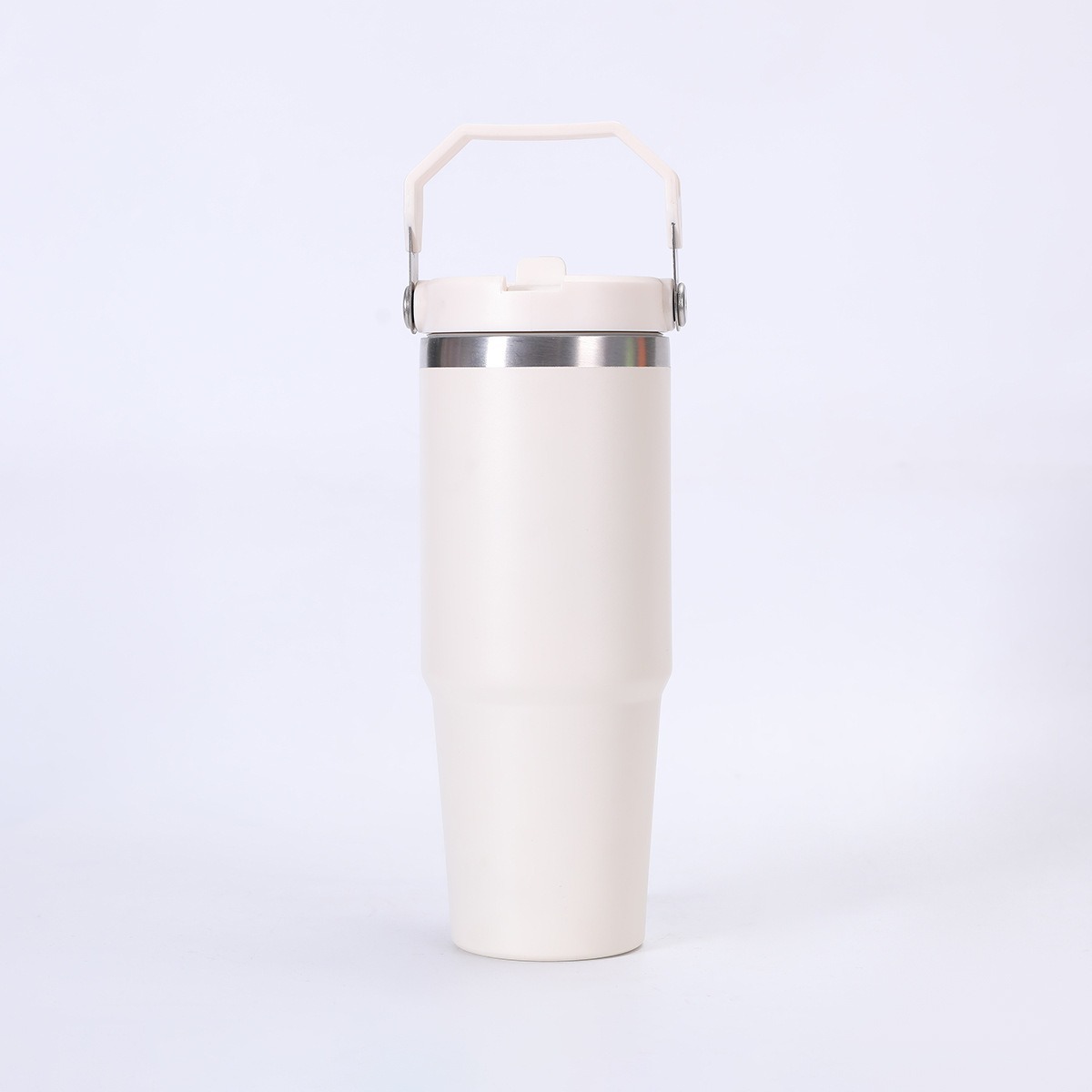 304 taza de acero inoxidable taza de automóvil de gran capacidad taza de aislamiento de calor aislamiento frío taza de hielo mango taza de paja de doble bebida
