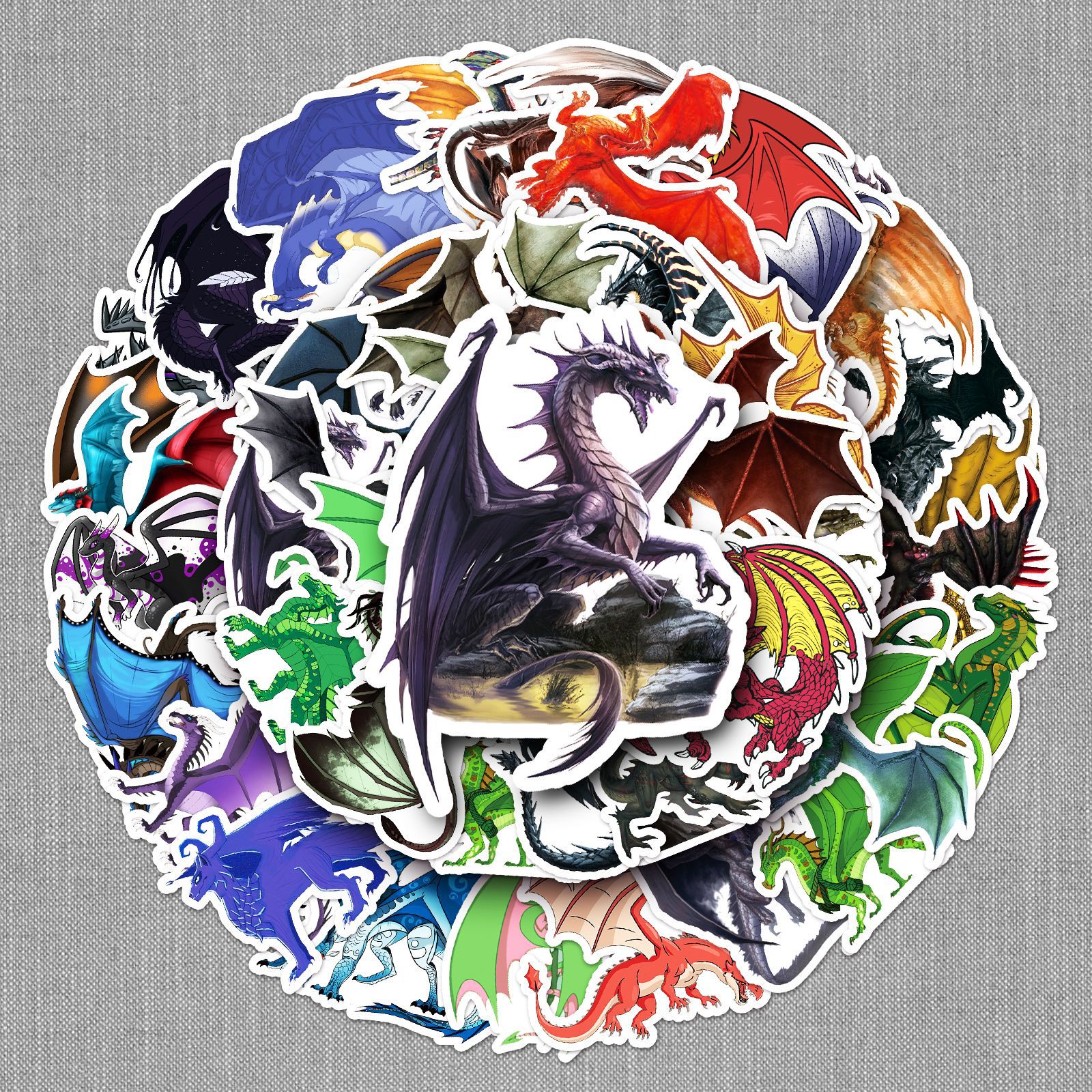 50 Zhang Long Graffiti Sticker Personality Cross-border Cool DIY Skateboard Water Cup Mobile Phone Case Luggage Sticker Waterproof