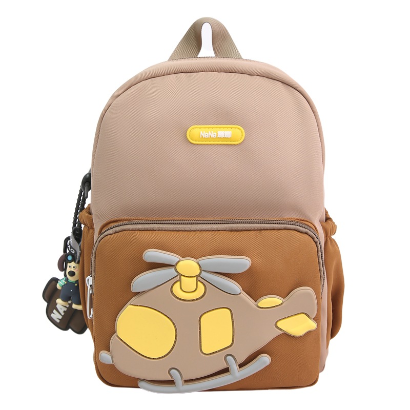 Jardín de infantes bolsas escolares de dibujos animados lindos helicópteros mochila para niños y niñas mochila pequeña de gran capacidad para niños
