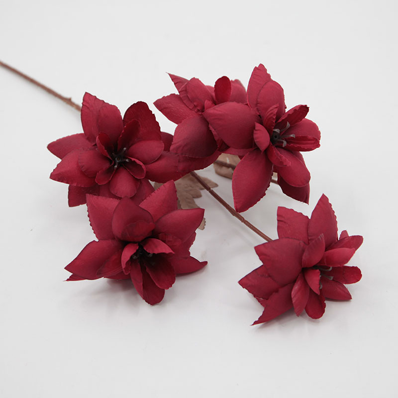 Flor Artificial Xiyan decoración de la boda fila piso de flores de seda Camelia plomo camino de la boda accesorios de fotografía vestido de flores falsas al por mayor